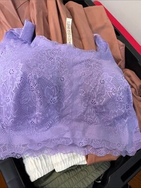 Rhonda Shear Lavender Lace Bralette